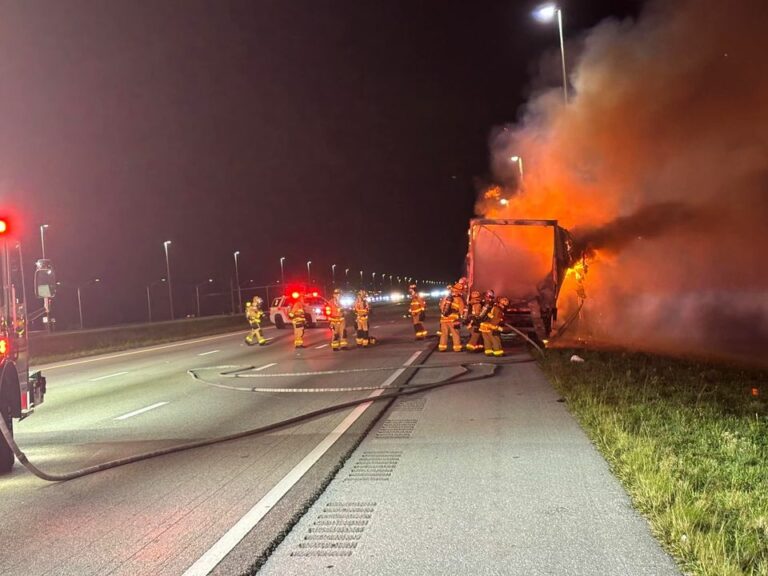 Martin county fire rescue tackles blaze on i-95 - photo licensed by shore news network.
