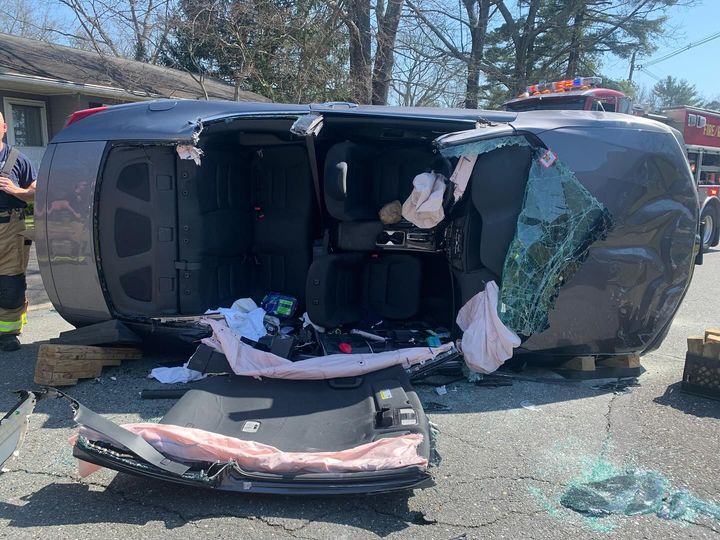 Crash scene photo by Whiting Fire Company Sta. 33