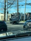 Traffic alert: road closure due to vehicle accident in clarkstown