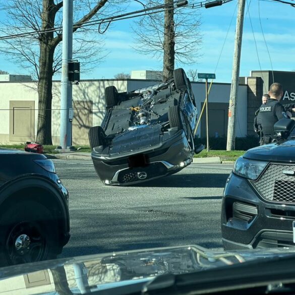 Traffic alert: road closure due to vehicle accident in clarkstown - photo licensed by shore news network.