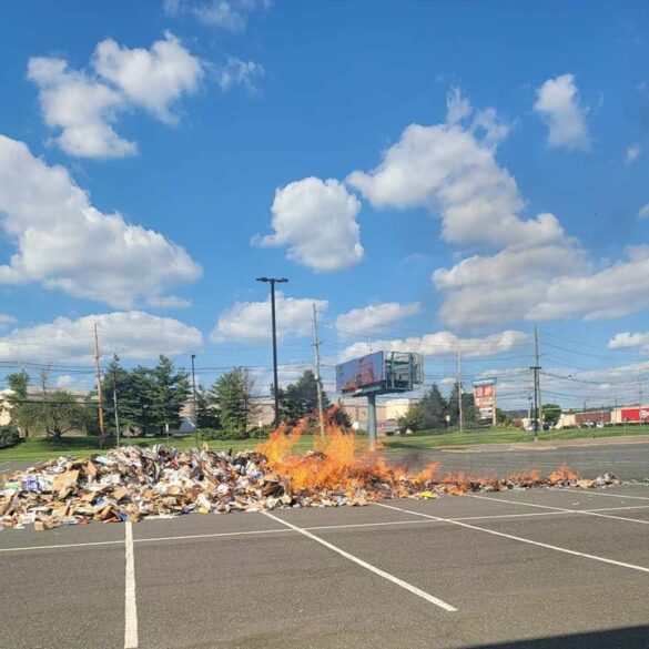Fire hazard alert: batteries in recycling trucks ignite blaze in somerset county - photo licensed by shore news network.