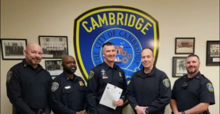 Cambridge police department announces promotion - photo licensed by shore news network.