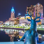 Columbus, ohio, usa. 9-11-17: beautiful columbus skyline at night
