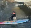 New Jersey Cop Rescues Dog from Frozen Lake Using Paddle Board