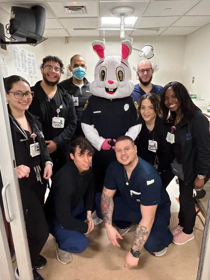 Officer E. Bunny Brings Spring Cheer to Belleville's Hospitalized Children