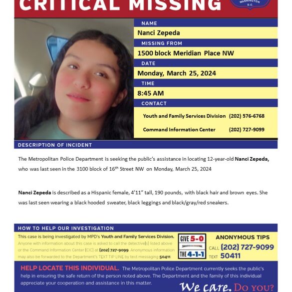 12-year-old girl urgently missing in d. C. - photo licensed by shore news network.