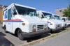 Grumman LLV (Grumman Long Life Vehicle) is the vehicle primarily used by United States Postal Service (USPS), Photo taken in Potsdam Post Office (13676), New York State, USA