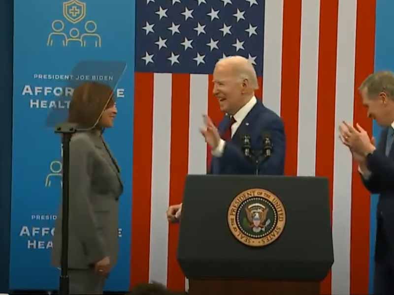 Joe Biden Startled to Learn Kamala Harris Was Right Next to Him the Whole Time