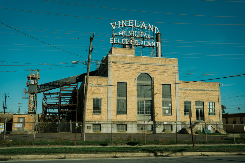Municipal Electric Plant vintage sign, Vineland, New Jersey