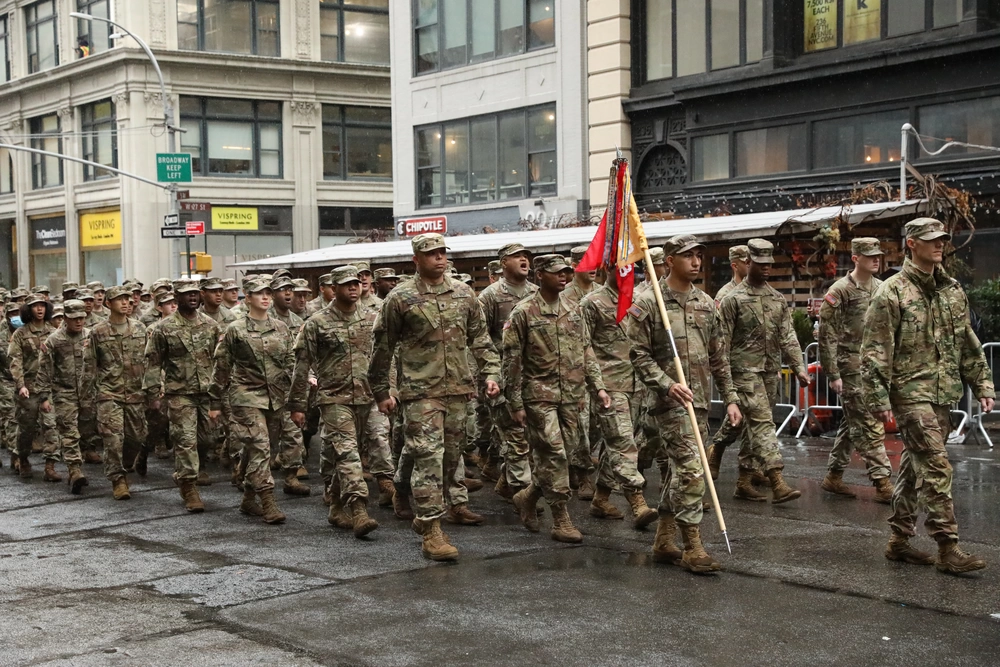 Photo by Spc. Glenn Brennan 109th Mobile Public Affairs Detachment Subscribe10 facebook sharing buttontwitter sharing buttonlinkedin sharing buttonsharethis sharing button U.S. Army National Guard Soldiers march along 5th Avenue