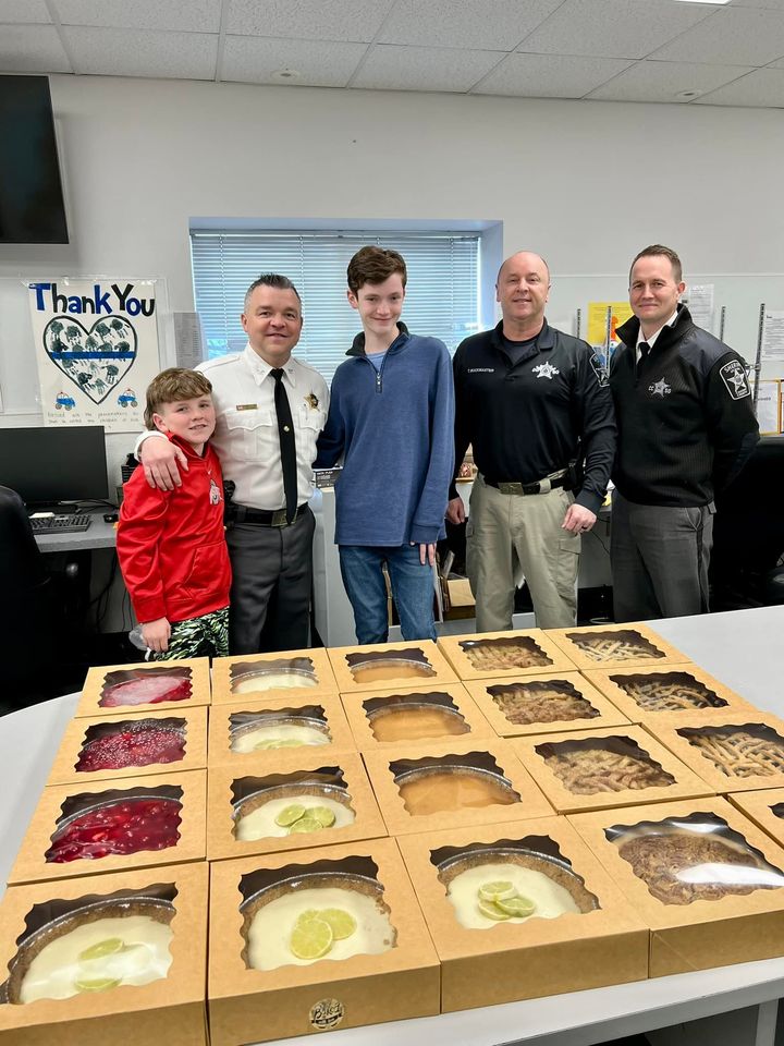 Calvert County Boy Bakes Homemade Pies for Deputies