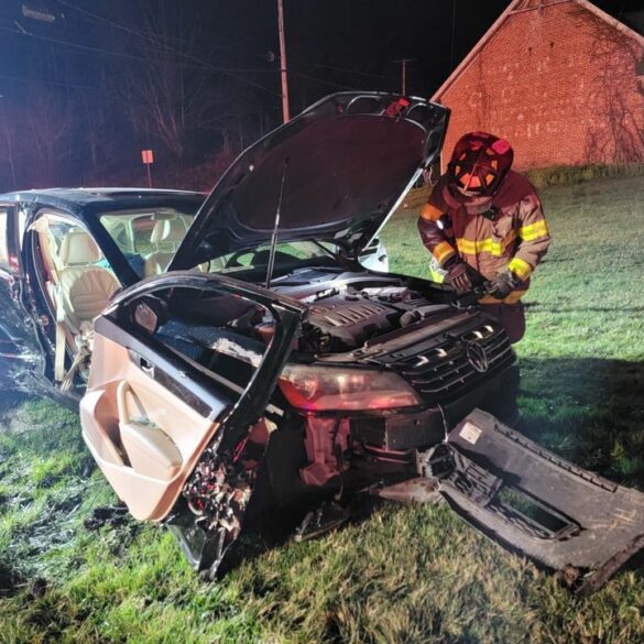 Firefighters rescue one from motor vehicle crash entrapment - photo licensed by shore news network.