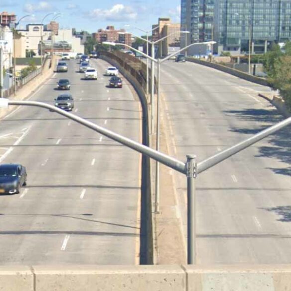 Multiple drivers injured, vehicles damaged by rock throwing incident on nyc overpass - photo licensed by shore news network.