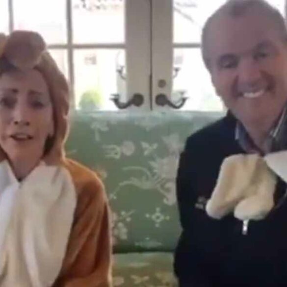 Video shows new jersey governor as he hopped around like an easter bunny while thousands died of covid-19 - photo licensed by shore news network.