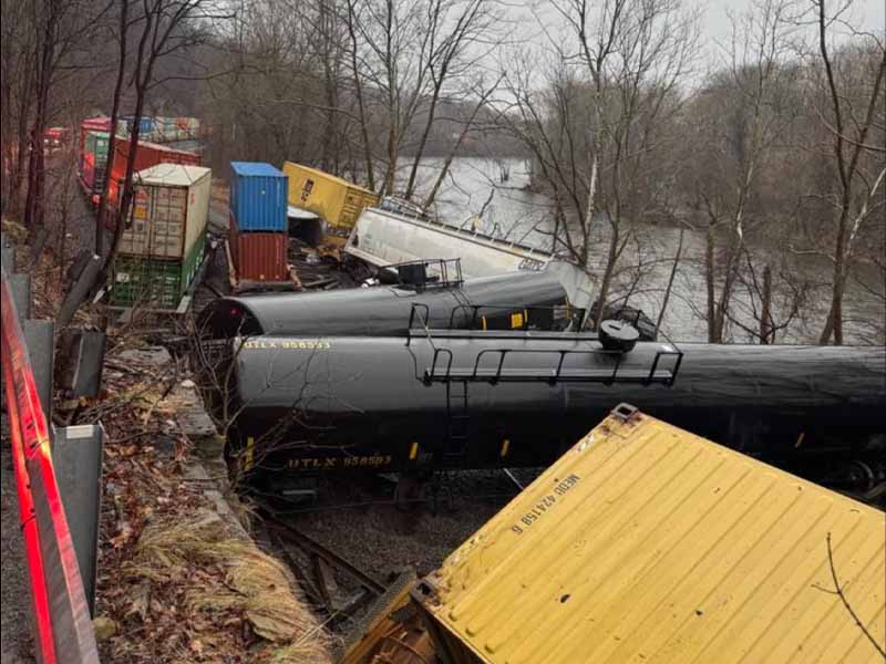 Train Derailment Near New Jersey and Pennsylvania Border Under Investigation
