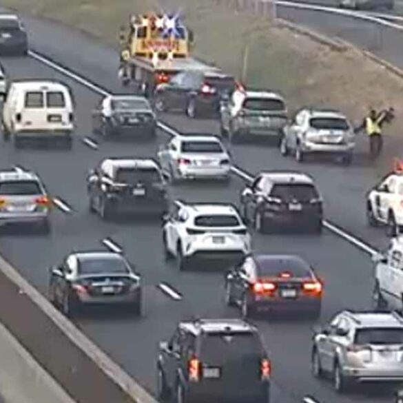 Collision on garden state parkway southbound exit 147 slows traffic - photo licensed by shore news network.