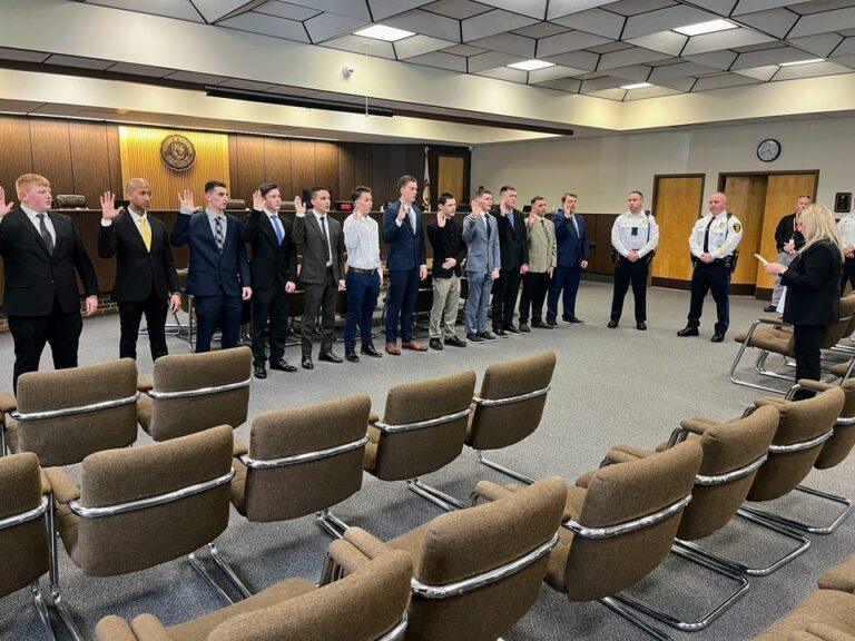 Twelve new class 1 special officers take the oath in gloucester township - photo licensed by shore news network.