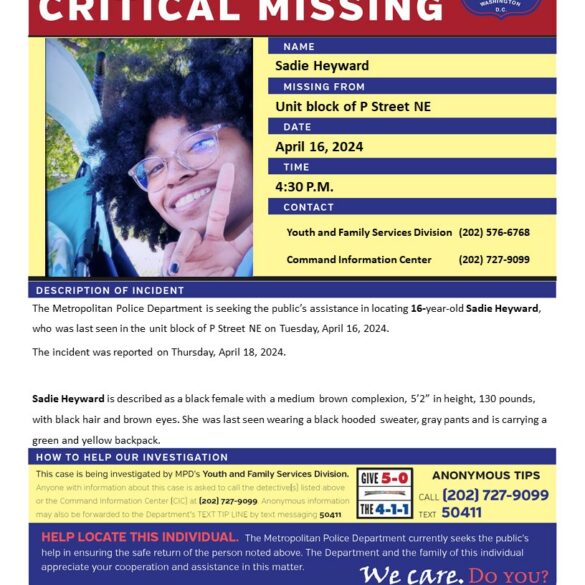 Urgent search for missing 16-year-old girl in d. C. - photo licensed by shore news network.