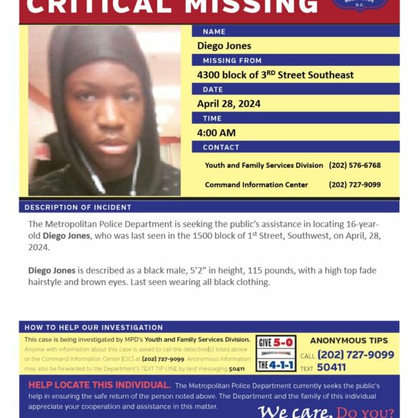 Urgent search for missing 16-year-old in d. C. - photo licensed by shore news network.