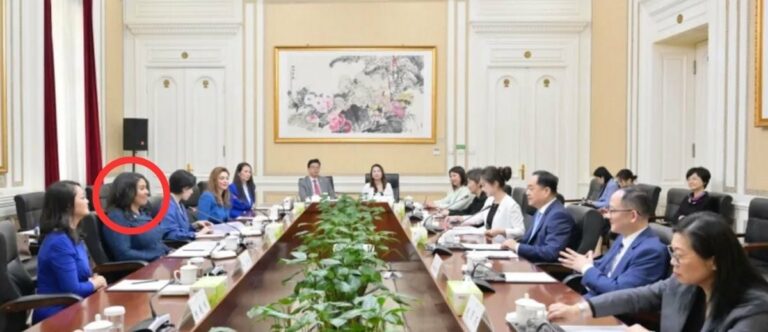 San francisco mayor london breed dines with, accepts stuffed panda from chinese influence operatives - photo licensed by shore news network.