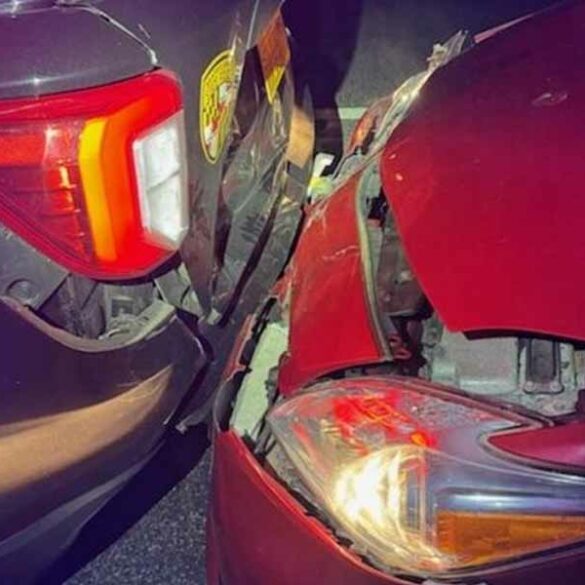 Maryland state trooper injured in crash on i-695 - photo licensed by shore news network.