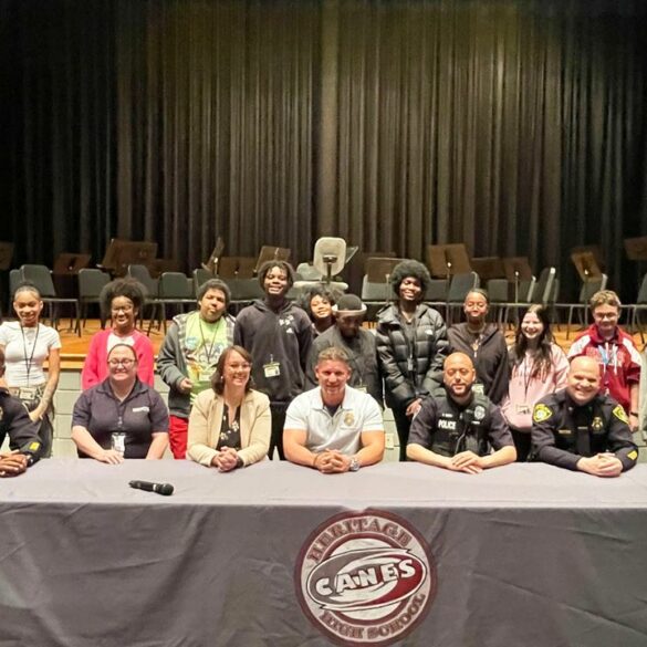 Newport news police engage with high school students in community forums - photo licensed by shore news network.