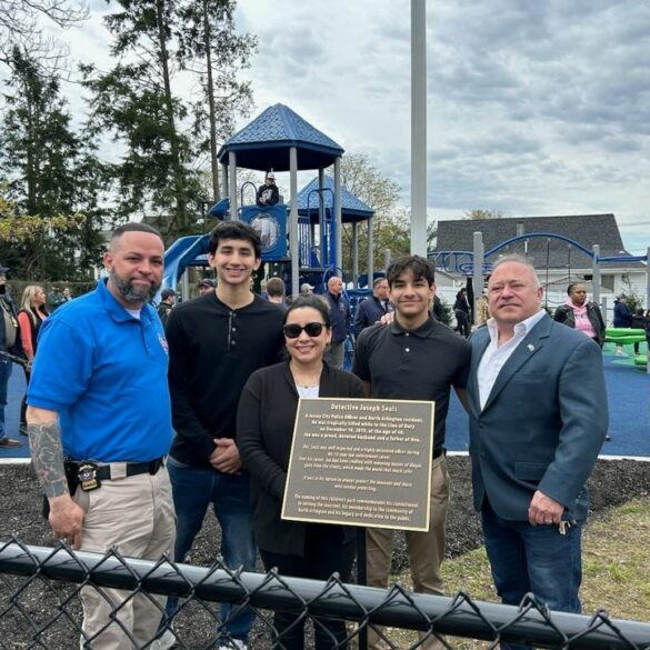 North arlington playground renamed in honor of fallen jersey city detective - photo licensed by shore news network.