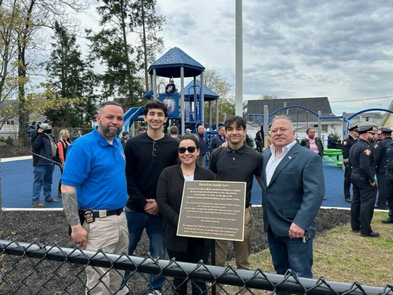 North arlington playground renamed in honor of fallen jersey city detective - photo licensed by shore news network.