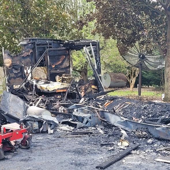 Recreational Vehicle Fire Reported in Valley Lee
