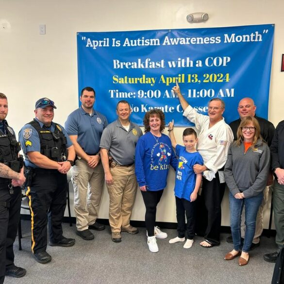 Robbinsville police host "breakfast with a cop" to support autism awareness - photo licensed by shore news network.