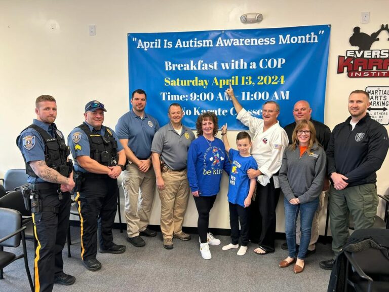 Robbinsville police host "breakfast with a cop" to support autism awareness - photo licensed by shore news network.
