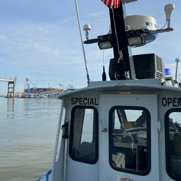 Calvert county marine units play key role in aftermath of bridge collapse - photo licensed by shore news network.