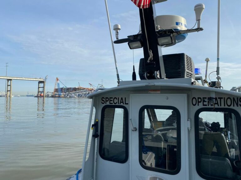 Calvert county marine units play key role in aftermath of bridge collapse - photo licensed by shore news network.