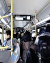 Passengers inside nyc mta bus