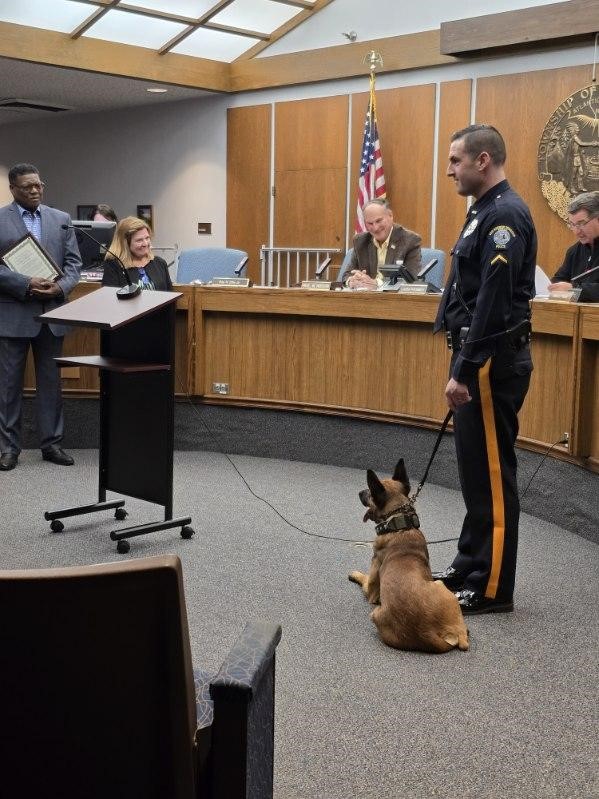 K9 Officer Burns and Odin Recognized for Drug Seizure Efforts