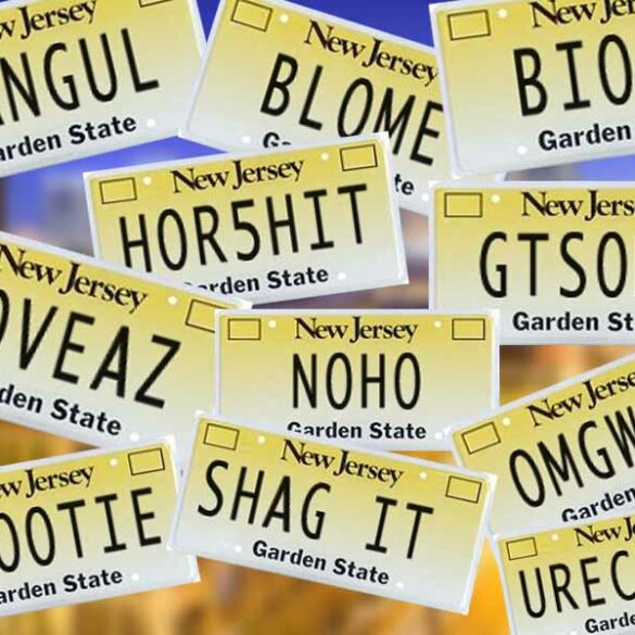 These vanity license plates have been officially banned by the state of new jersey - photo licensed by shore news network.