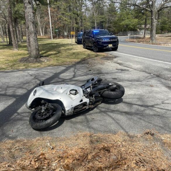 Rider injured in easter sunday motorcycle crash - photo licensed by shore news network.