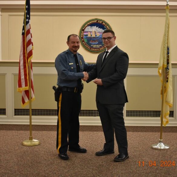 Hamilton police department welcomes new full-time officer - photo licensed by shore news network.
