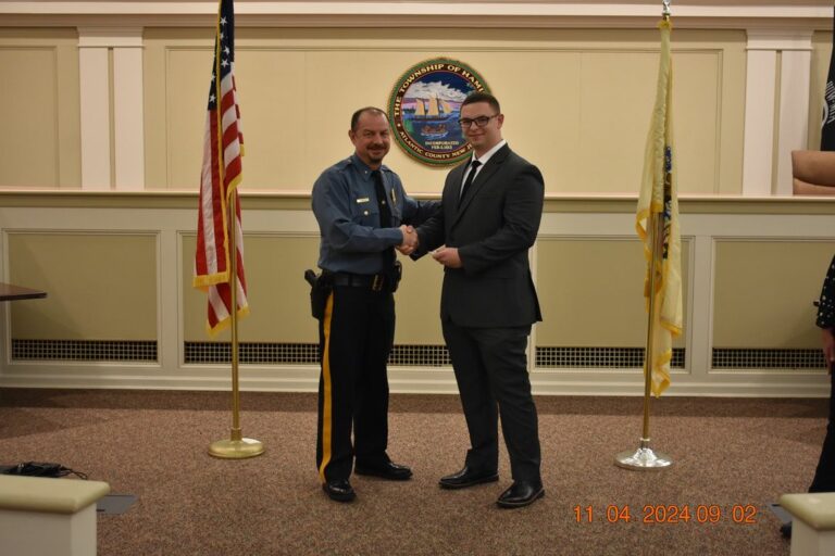 Hamilton police department welcomes new full-time officer - photo licensed by shore news network.