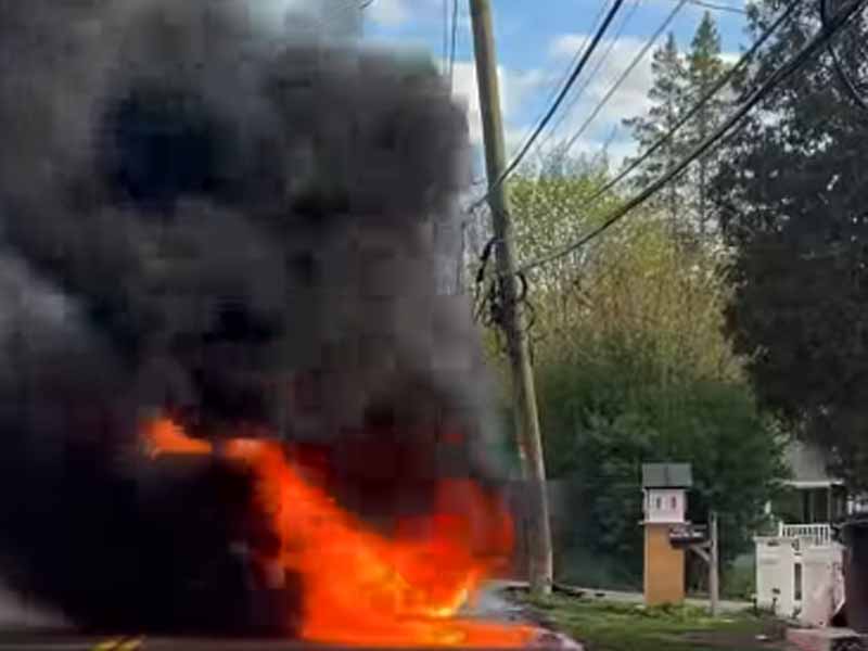 No Injuries in Reported Clarkstown Fiery Car Crash