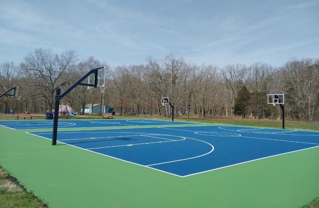 Riverwood Park Basketball Courts Newly Resurfaced in Toms River