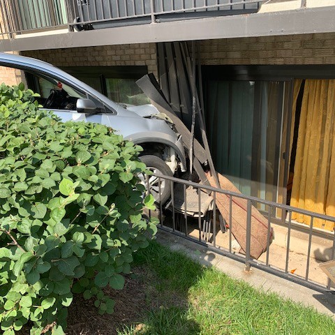 Vehicle Crashes into Alexandria Apartment Building; No Injuries Reported Vehicle Crashes into Alexandria Apartment Building; No Injuries Reported