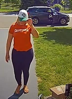 Tinton Falls Police Seek Female Porch Pirate