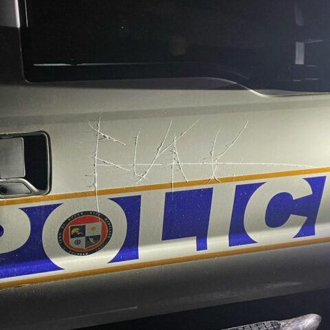 Vandals damage ocean city police department's mounted horse unit trailer - photo licensed by shore news network.