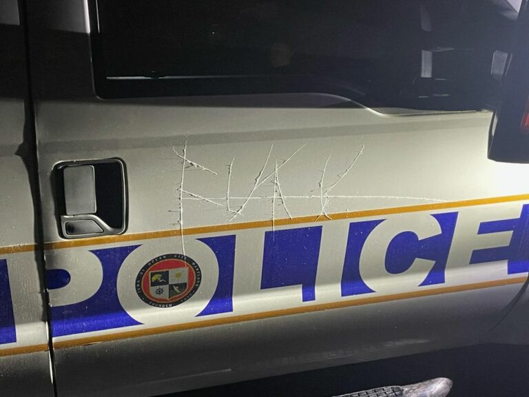 Vandals damage ocean city police department's mounted horse unit trailer - photo licensed by shore news network.