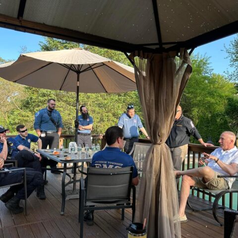 Jackson township ems and rwj-barnabas paramedics reunite with cardiac arrest survivor - photo licensed by shore news network.