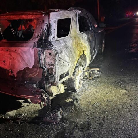 Ford explorer catches fire after crash with e-bike, teen injured - photo licensed by shore news network.