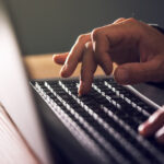 A man using a laptop