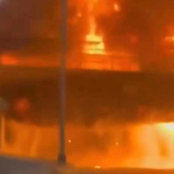 I-95 bridge damaged by burning fuel tanker in connected being demolished - photo licensed by shore news network.