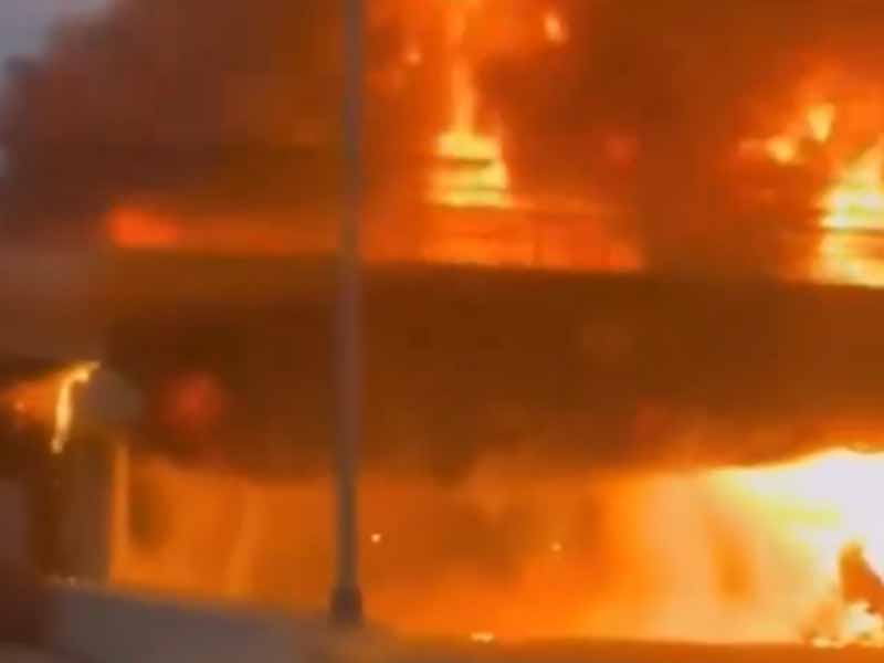 I-95 Bridge Damaged by Burning Fuel Tanker in Connected Being Demolished